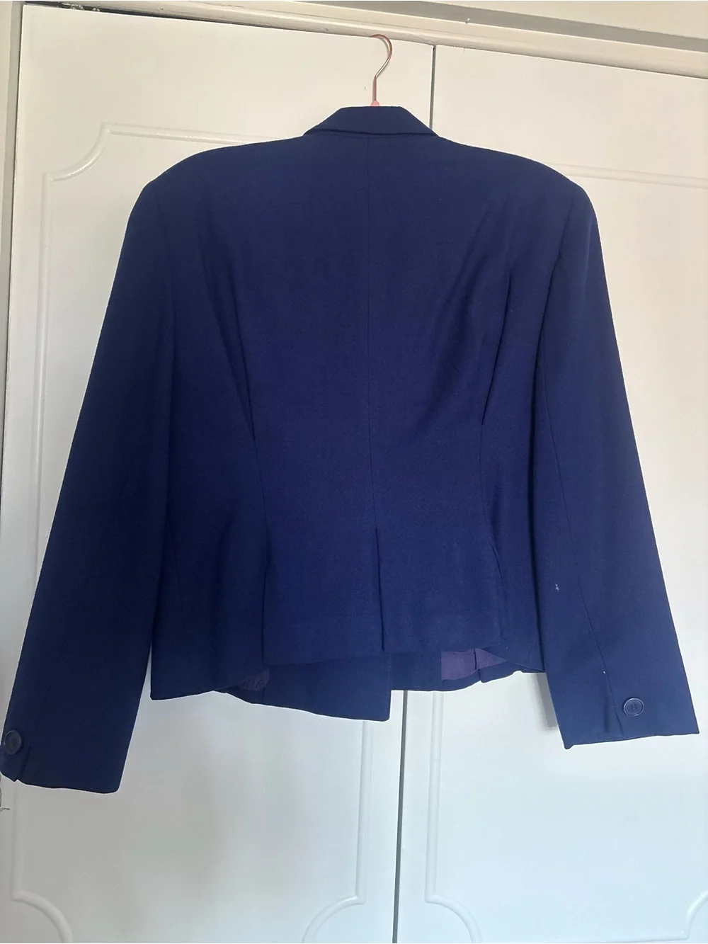Dior Women's Double-Breasted Deep Blue Blazer skirt set “The Suit”